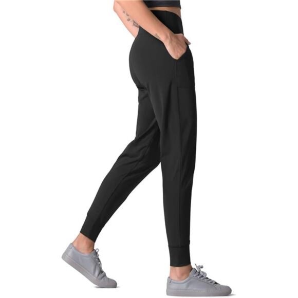 Fit Joggers for Women with Pockets,High Waist Workout Yoga Tapered Sweatpants - Picture 3 of 8